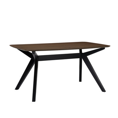 Wood Dining Table ,Walnut+Black