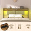Lutske Headboard for Queen Size Bed with Charging Station and LED Light, Height Adjustable-456208408