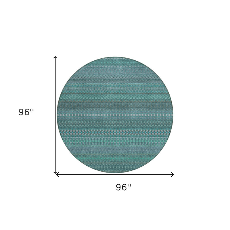 Tapis extérieur rond lavable antidérapant 8 pi