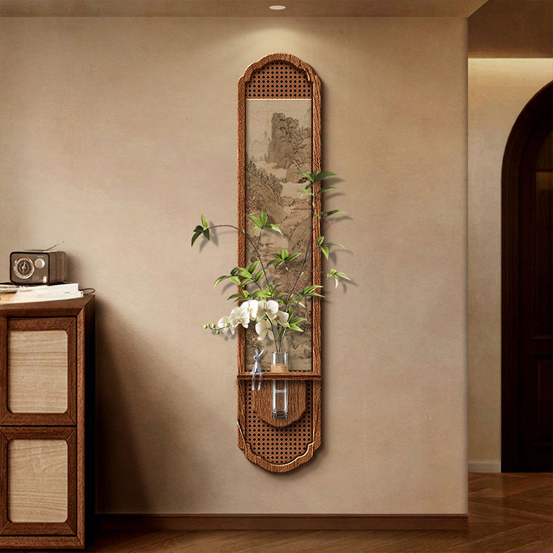 Art mural grès ovale brun noisette, H 49,21 po x l 9,84 po