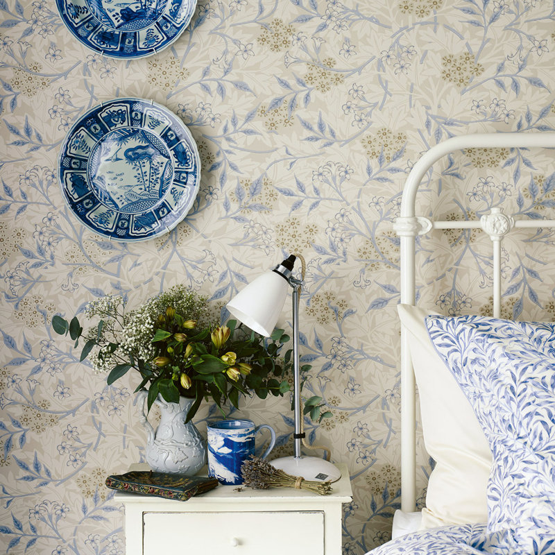 Jasmine 10.05m x 52cm Matte Wallpaper Roll, Beige