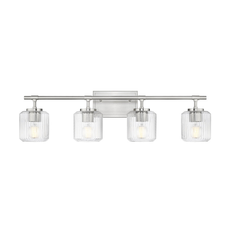 Ensemble de meuble-lavabo 4 lumières Braggs, Nickel brossé