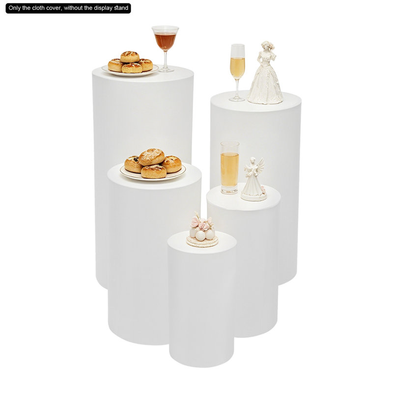 Couvre-piédestal cylindrique pour 5 pièces, Black
