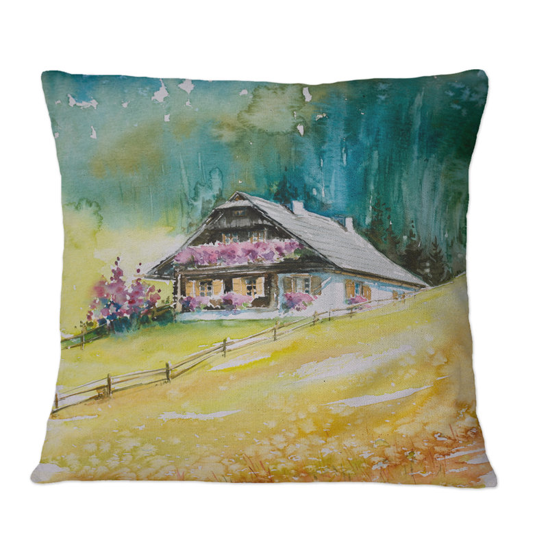Coussin Alpine House On Green Mountains - Cabin & Lodge, 16 po x 16 po