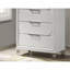 Commode contemporaine blanc perle glamour