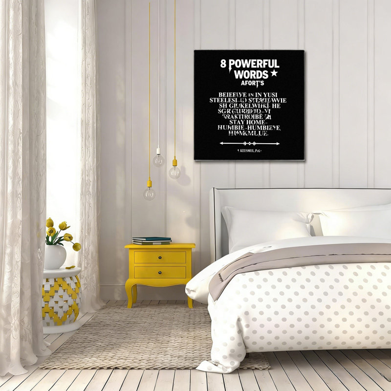 Collage de texte gothique, art mural sans cadre, 16 x 16