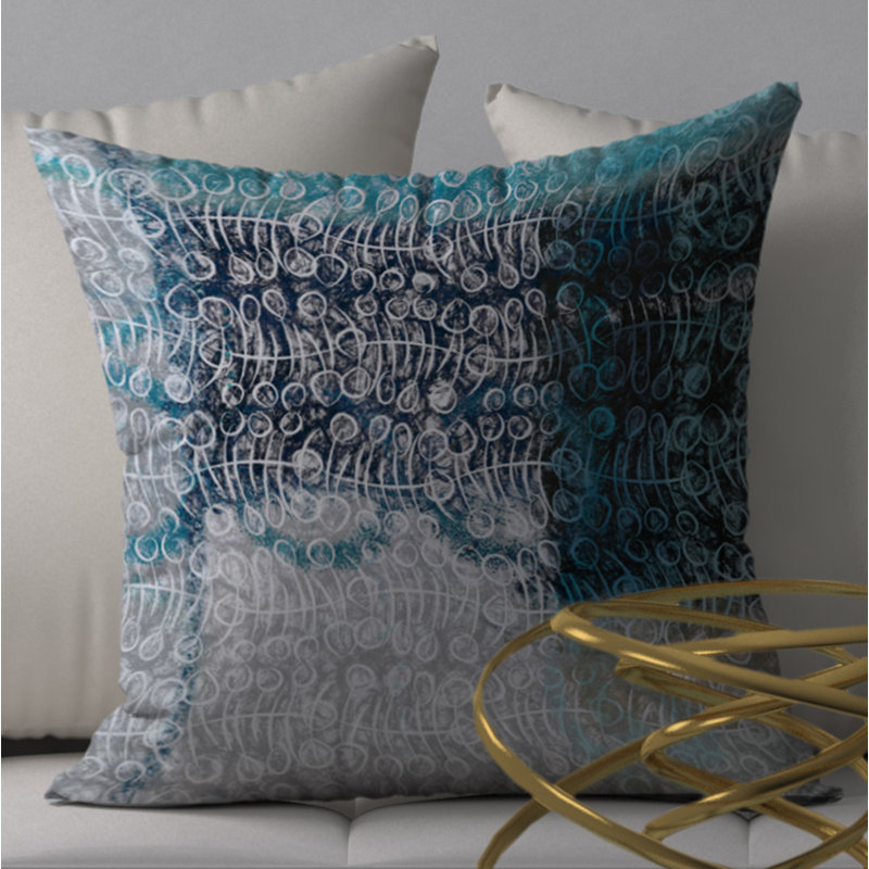 Abstract Throw Pillow, 24" H x 24" W