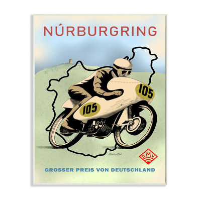 «European Grand Prix Sports», affiche de moto rétro par Ziwei Li - impression
