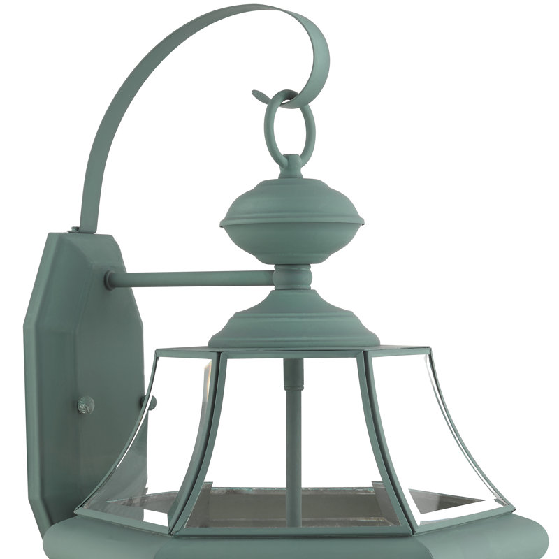 Alexavier Solid Brass Wall Light, Verdigris, 20.25" H x 10.5" W x 10" D
