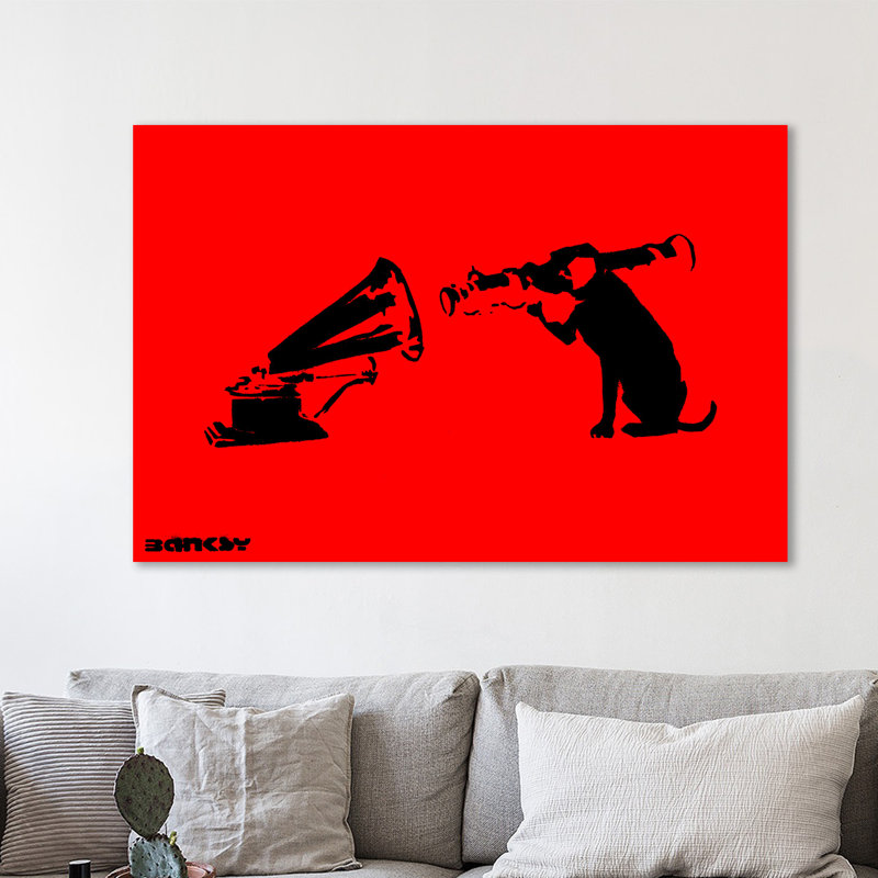 Dog With HMV Missile by Banksy - Wrapped Canvas Print, 51cm H x 76cm W x 4cm D