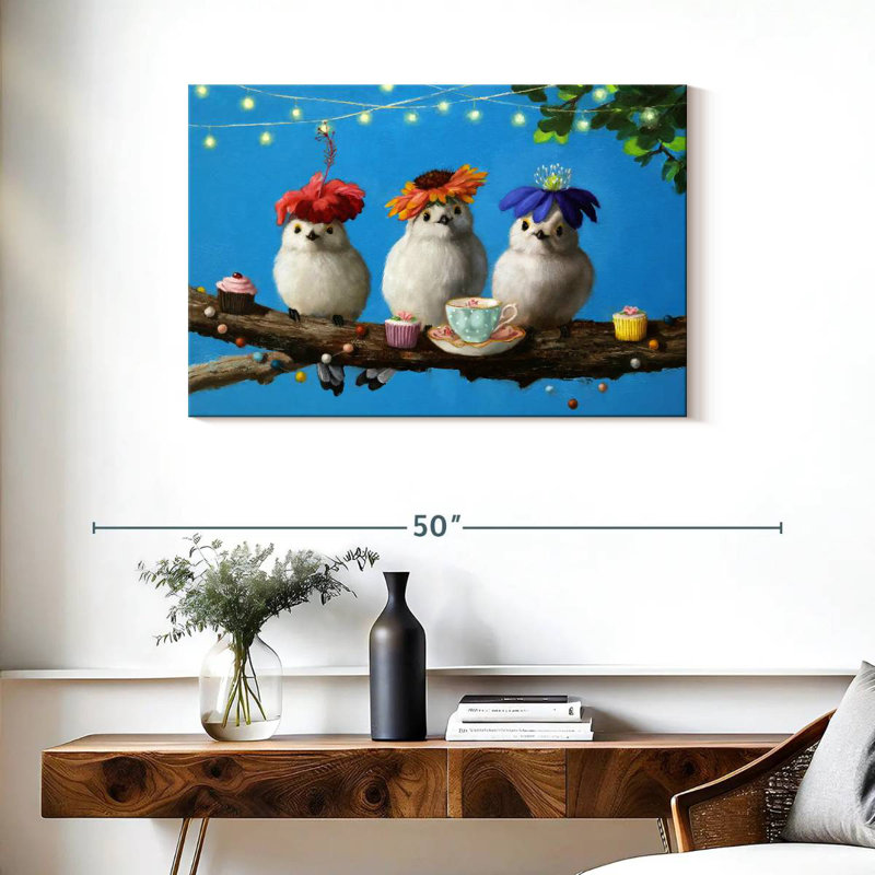 Garden Party Birds, H 24 po x l 36 po
