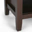 Table de chevet en bois de 61 cm de large, couleur brun roux