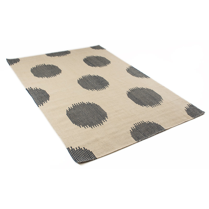 Trainor Polka Dots Hand Woven Area Rug, Rectangle 160 x 230cm