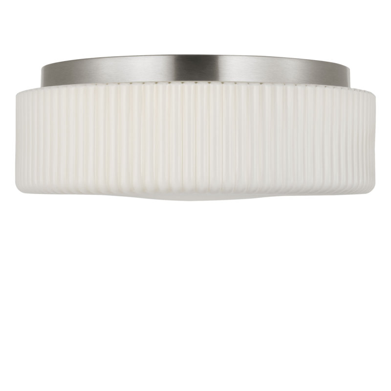 Axira Two Light Flush Mount, Brushed Nickel, Yes