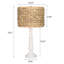 Maroa 62.5 Cm White Beside Table Lamp