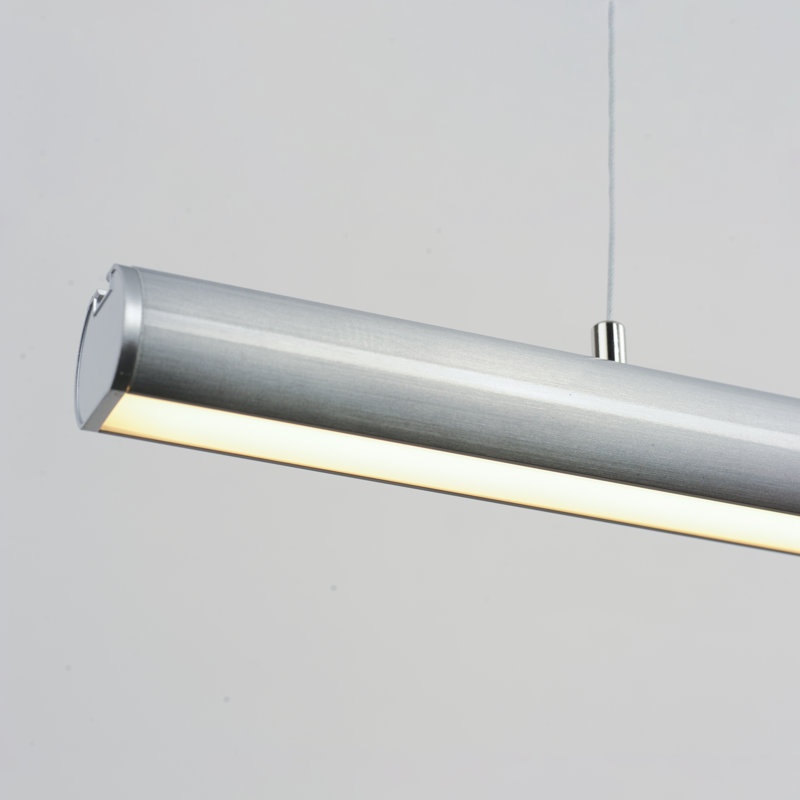 Collie Single Light LED Pendant, Satin Aluminum