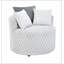 Fauteuil d'appoint rembourré avec roulettes Plush 3D, blanc cassé