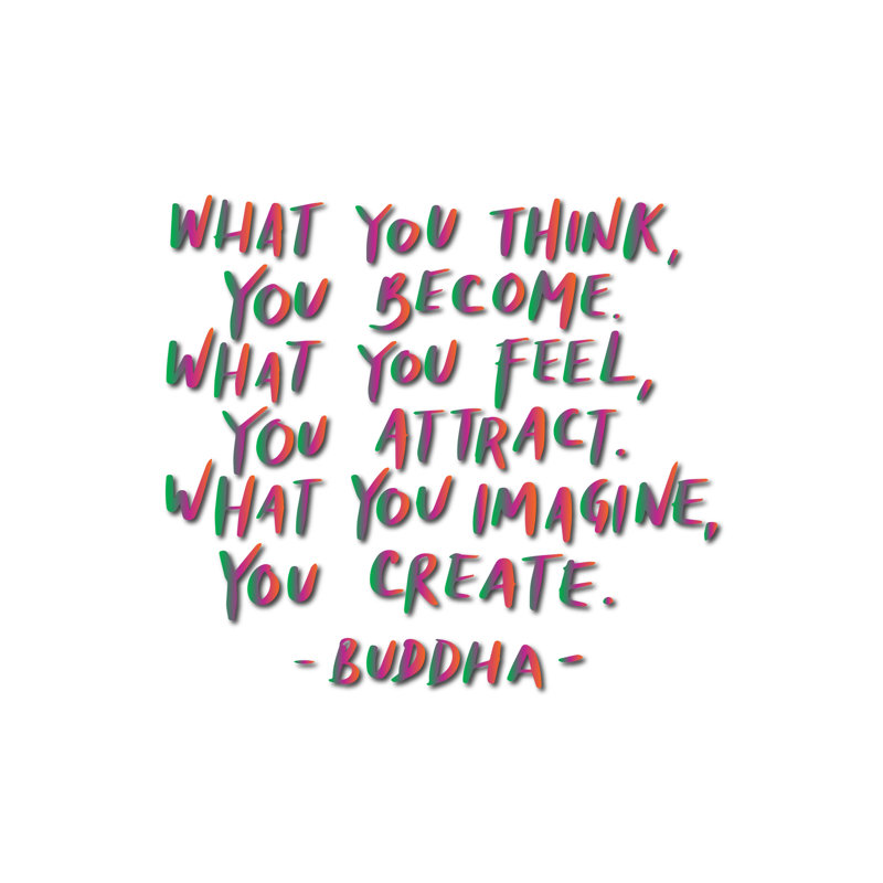 Buddhism Hand Lettering Quote by NellymelialA7 - Wrapped Canvas Print, 30cm H x 30cm W x 3.8cm D