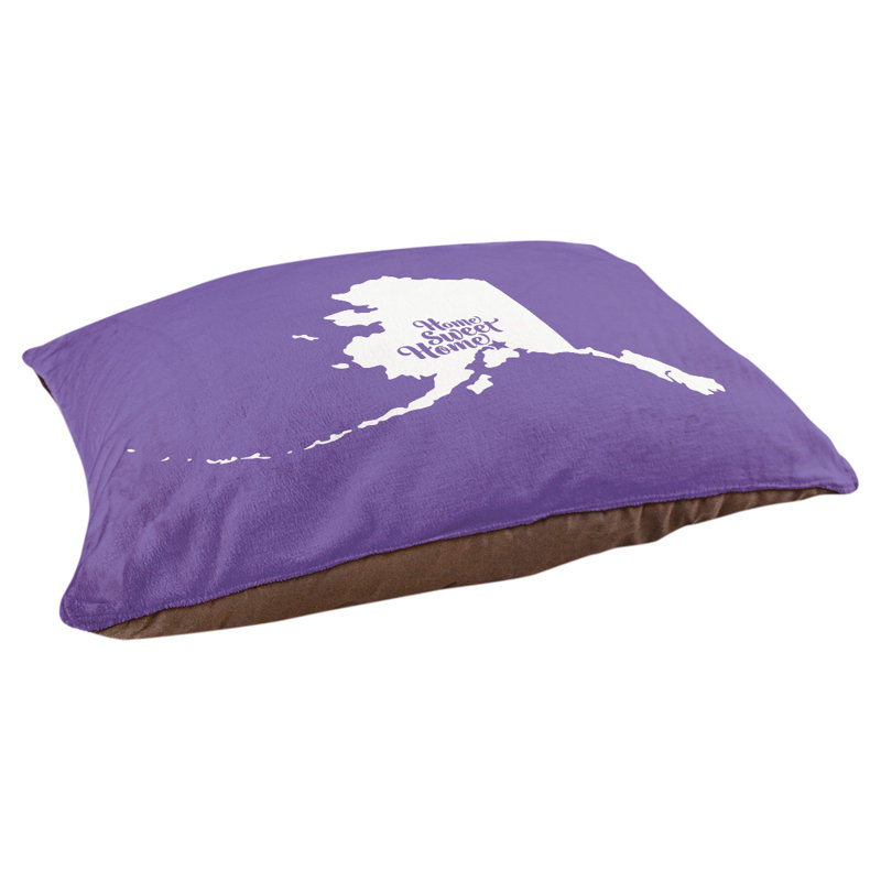 Coussin intérieur pour chien d’intérieur doux ancrage, Grand (l 50 po x P 40 po x H 7 po), Mauve