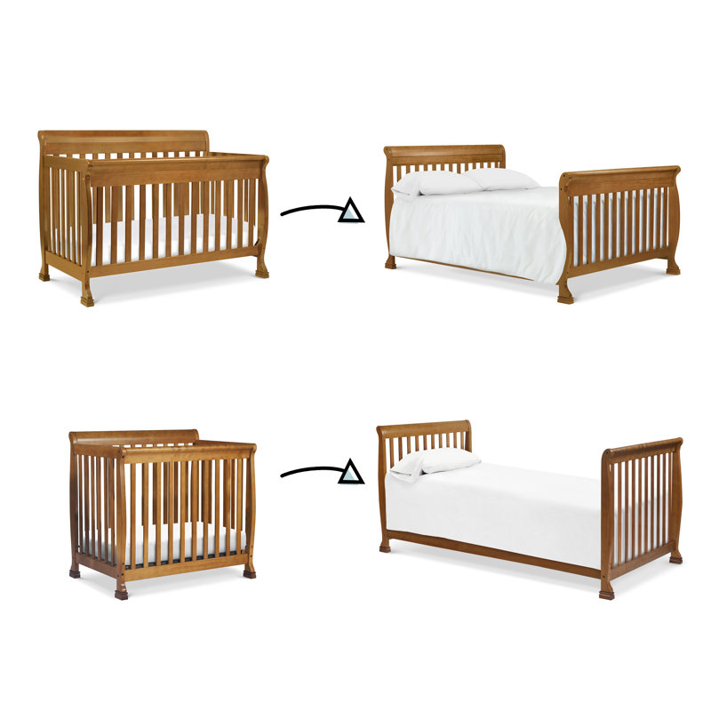 Twin/Full Size Conversion Kit Bed Rails, Chestnut