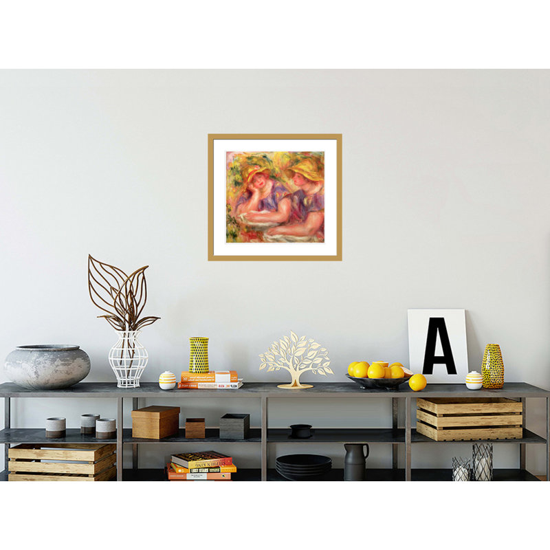Deux femmes en chemisier Pierre-Auguste Renoir - Impression Giclée sur cadre, H 23,5 po x l 24,79 po