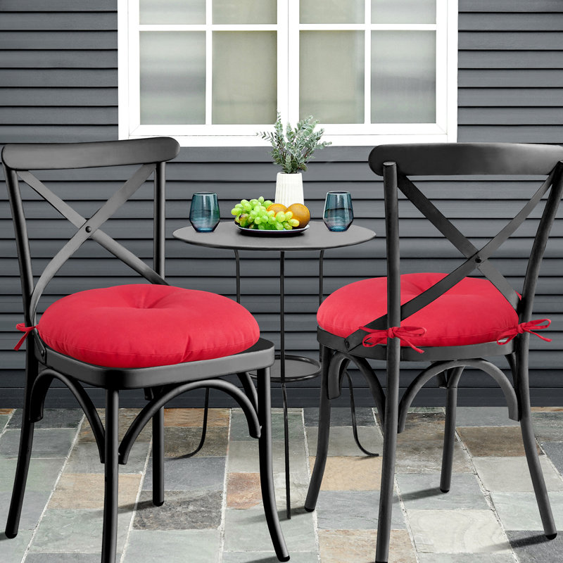 Outdoor Dining Chair Cushion/Barstool Cushion Chair Pad, Red, 4