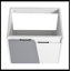 Ensemble de meuble-lavabo simple 23,80 po avec plateau Ambrosha-342991089