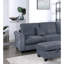 Ensemble de canapé modulaire contemporain gris foncé 3 pièces