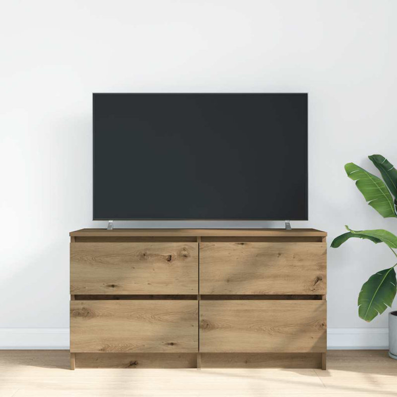 TV Cabinet 100X35x54 Cm Engineered Wood, Artisan Oak
