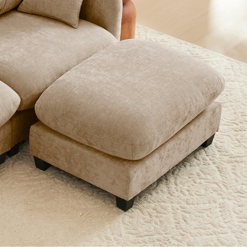 Repose-pieds en chenille pour le salon, Chameau