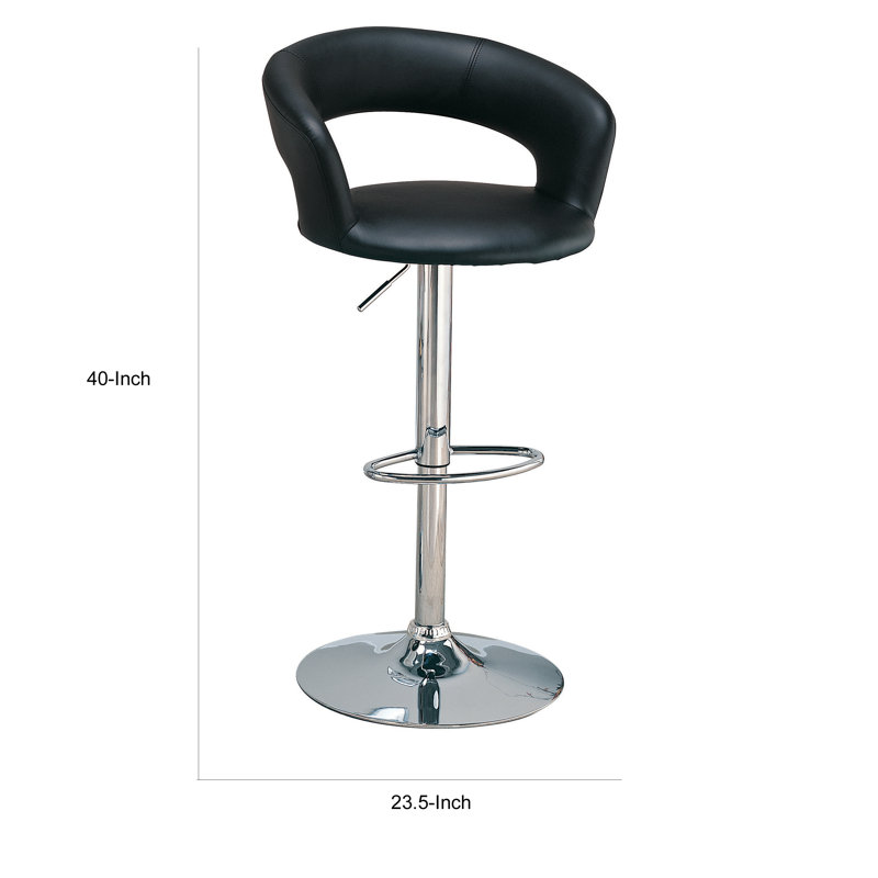 Tabouret pivotant Norica, Noir