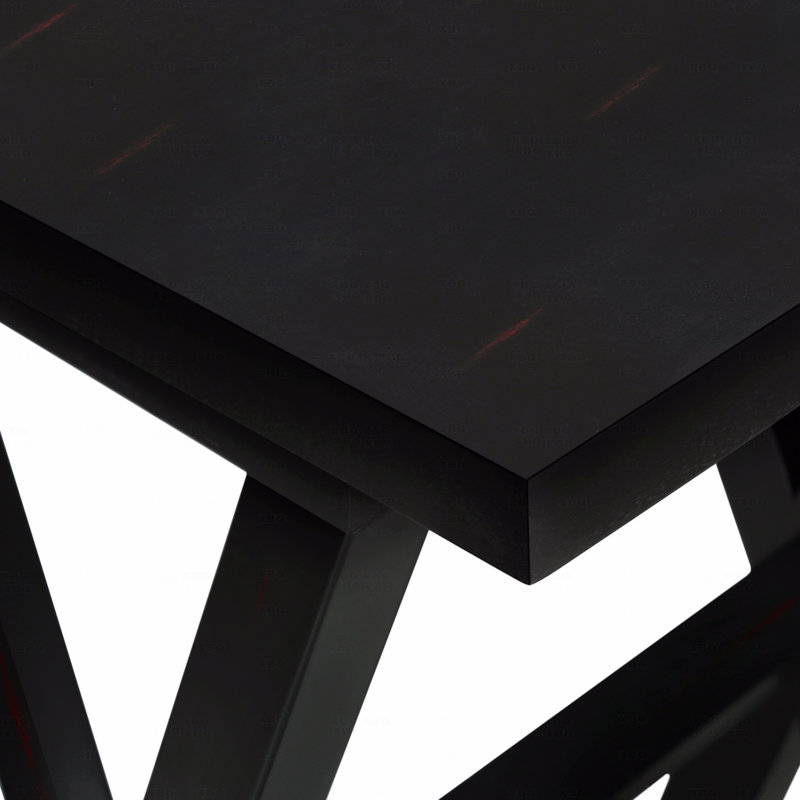 Accent Table, End, Side Table, Square, Nightstand (Bedside Side Table), Lamp, Transitional, Black