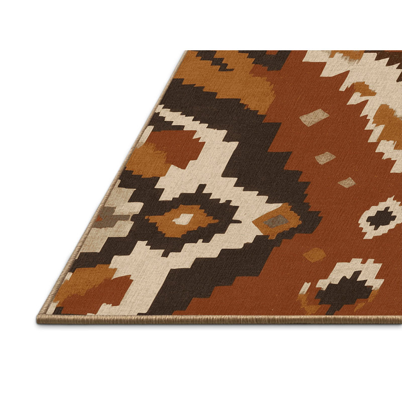Adobe Maze Rug, Rectangle 6' x 9'