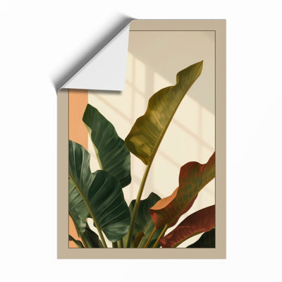 Potted Burgundy Plant Botanical - Framed Print