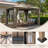 10x12 FT Outdoor Patio Gazebo, Heavy Duty Gazebos, Soft Top Gazebo with Metal Frame, Arched Roof Canopy, Mosquito Nets & Privacy Enclosures