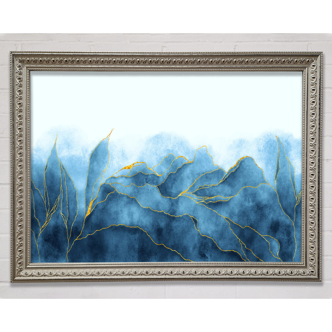 Blue Mists Of Silver Leaf - Einzelner Bilderrahmen Kunstdrucke