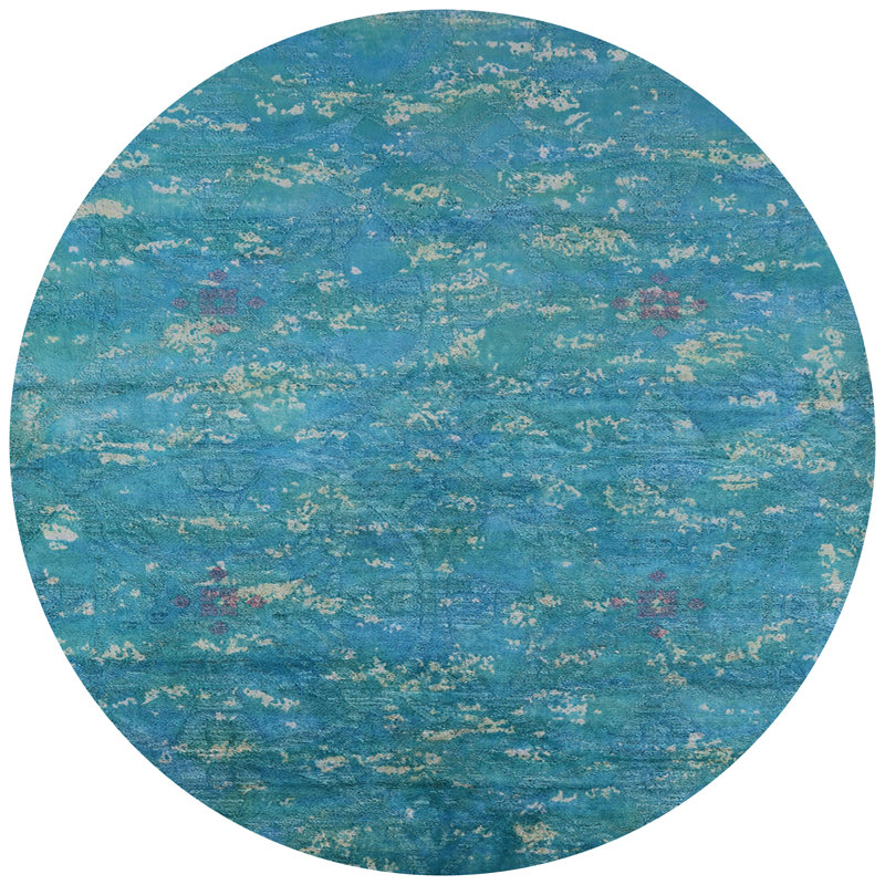 Tapis bleu sarcelle Groveton, Rond 8 pi