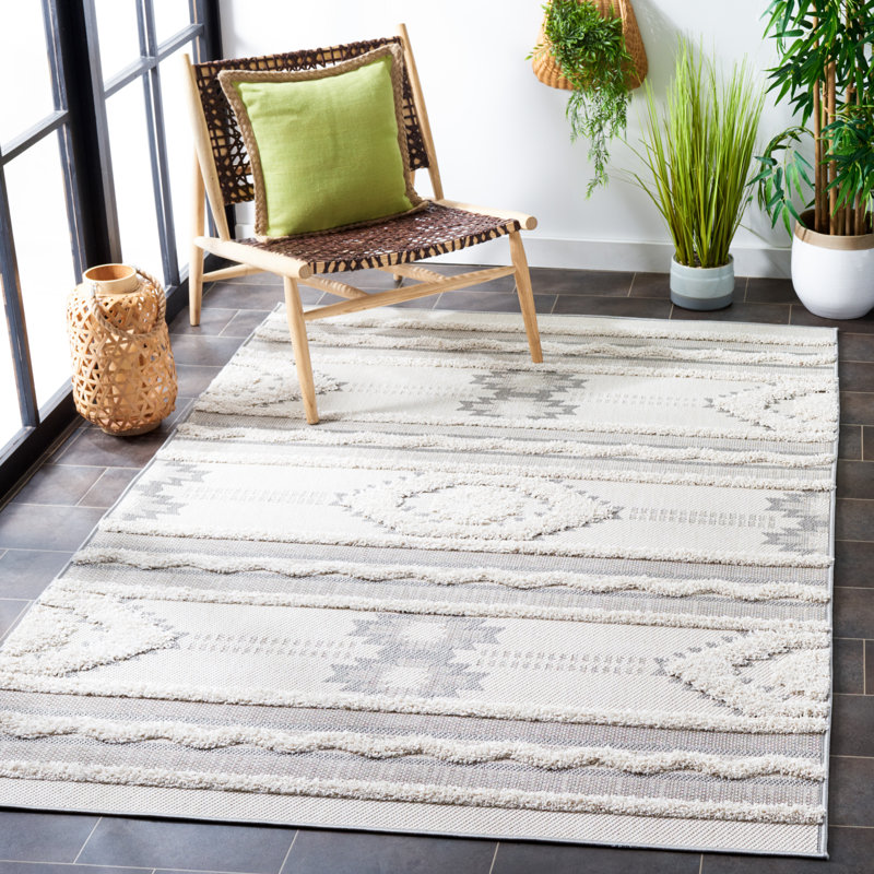Tapis intérieur / extérieur Amritpreet Southwestern, Rectangle 9 pi x 12 pi