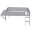 Lit mezzanine en bois avec bureau et DEL-277720519