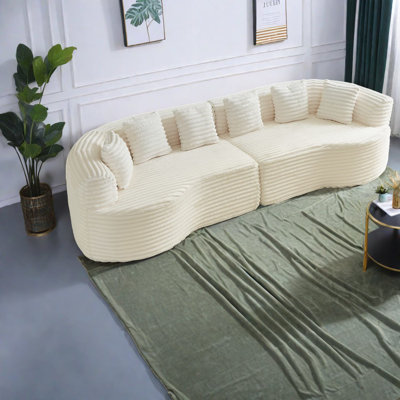 Canapé modulaire en velours côtelé 111,5 pouces Compression Cloud