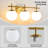 Vintage 3-Light Sconce For Bathroom Mirror Up/Down Mount With Glass Shape-890820062