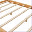 Grand lit plateforme à baldaquin en bois de pin avec pieds de soutien, aucun sommier nécessaire, finition naturelle pour la chambre principale-19363983-19363981