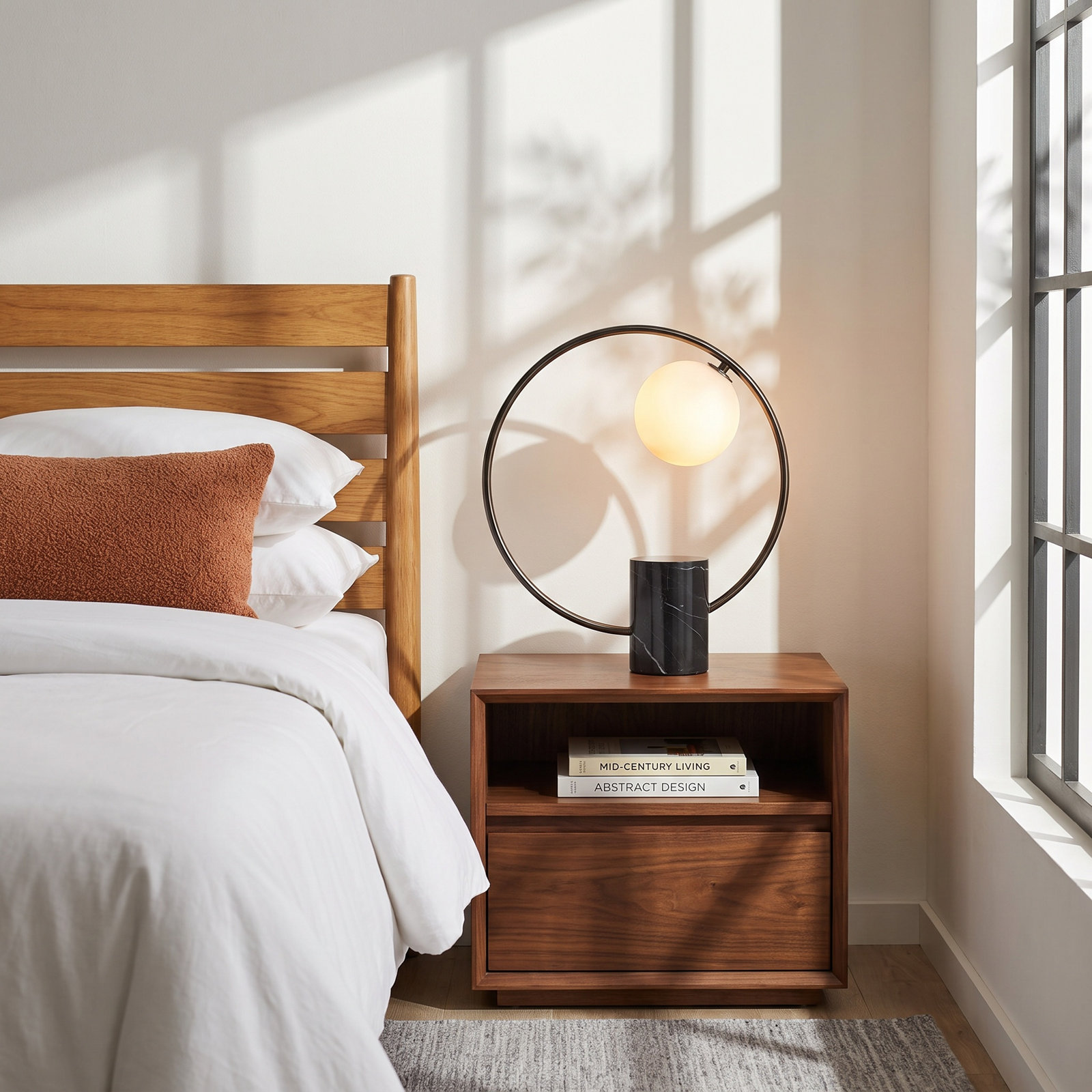 Roshena Marble Novelty Lamp, Black