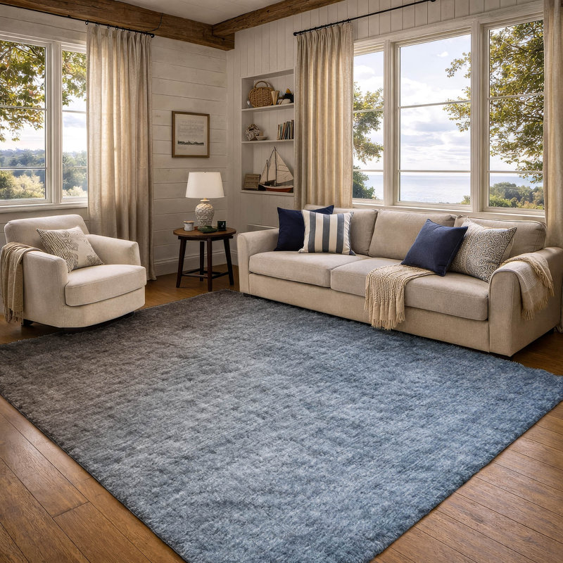 Premium Machine Washable Dream Shag ADS569 Ombre Rug, Chocolate, 5' x 7'6"