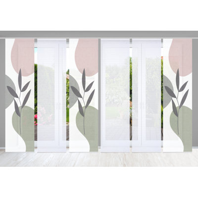 Polyester Semi Sheer Track Insert Sliding Panel