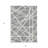 3' X 5' Gray And Ivory Geometric Washable Indoor Outdoor Area Rug