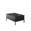 Table basse rectangulaire à pieds en métal