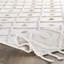 Tapis blanc cassé à motif marocain cassé en laine à pampilles fabriqué à la main Whigham-40880585