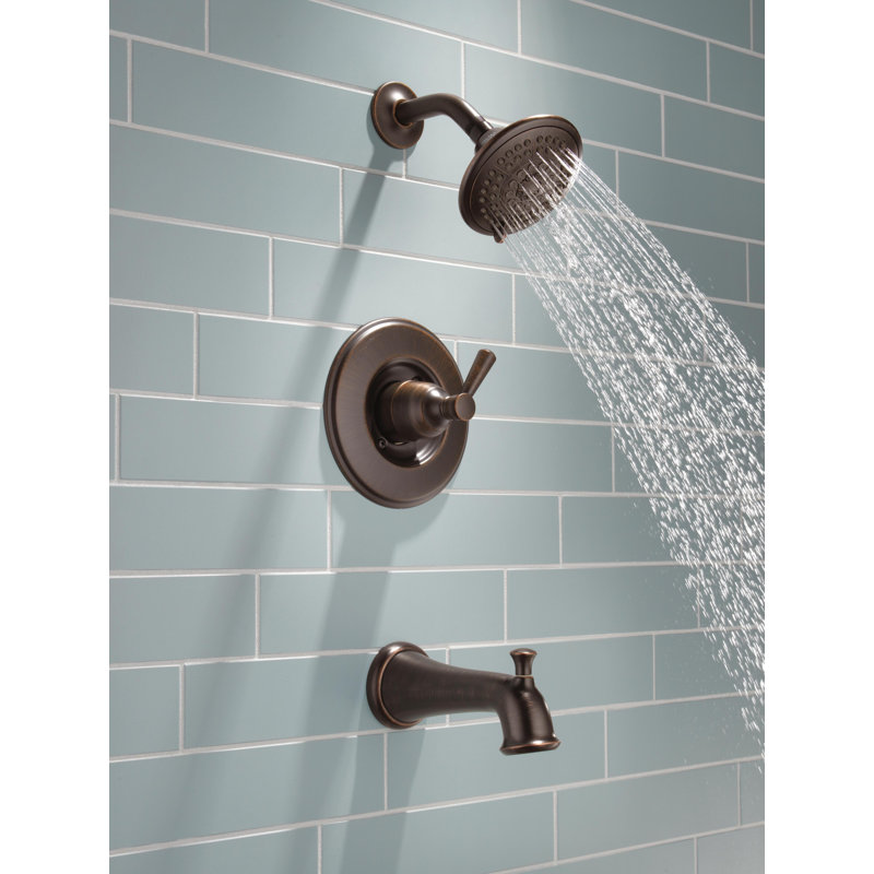 Garniture de robinet de baignoire et douche avec moniteur Linden ™, Bronze vénitien