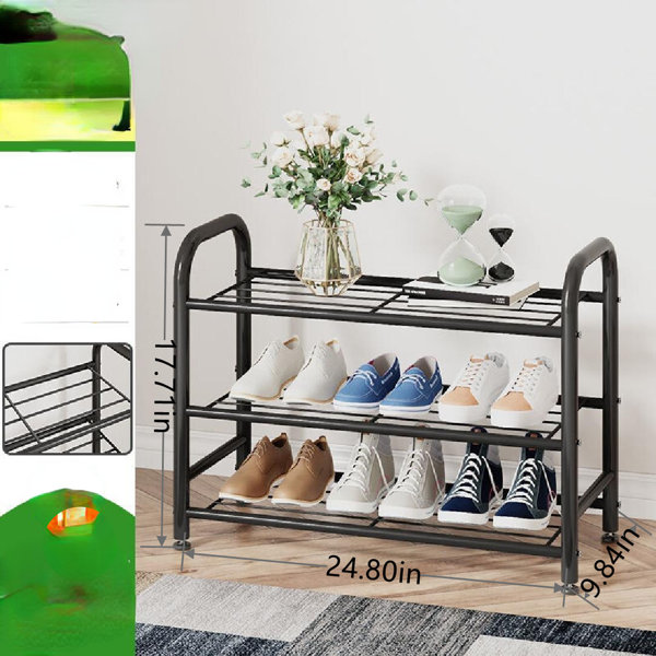 Small Space Metal Shoe Rack Black - Brightroom™